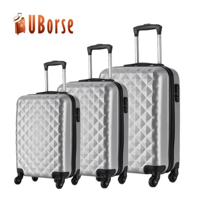 Custom aluminium trolley suitcases luggage bags, abs pc travel luggage sets