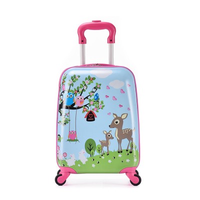 Chinese Luggage Carry on Cabin Children 16" Cartoon Travel School Bags Suitcase Set for Kids Trolley Rolling Wheels Luggage